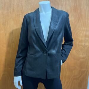 Roz & Ali Women's Black Tailored Blazer Size L Professional Style